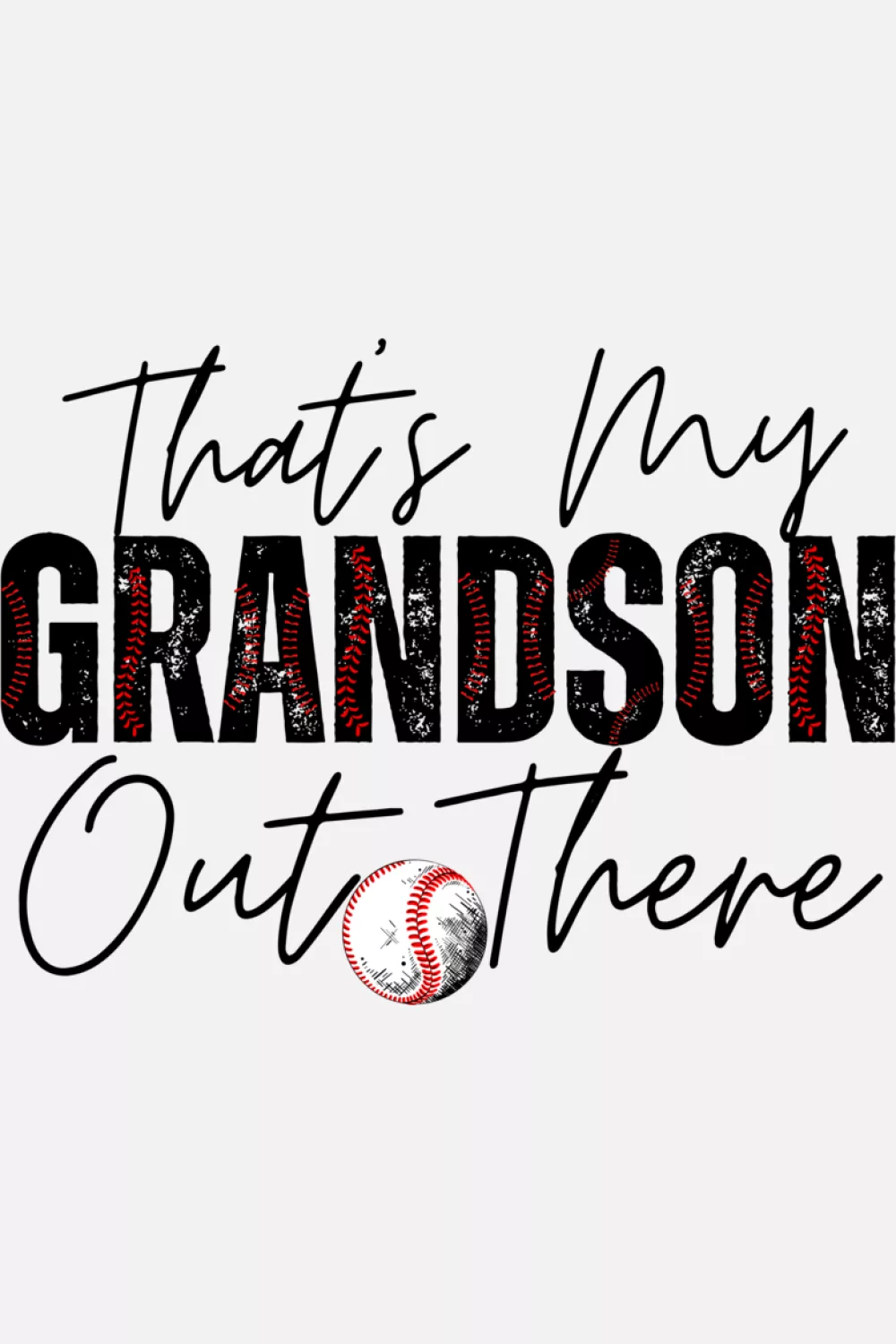 Baseball grandma outfit with simple supportive tone