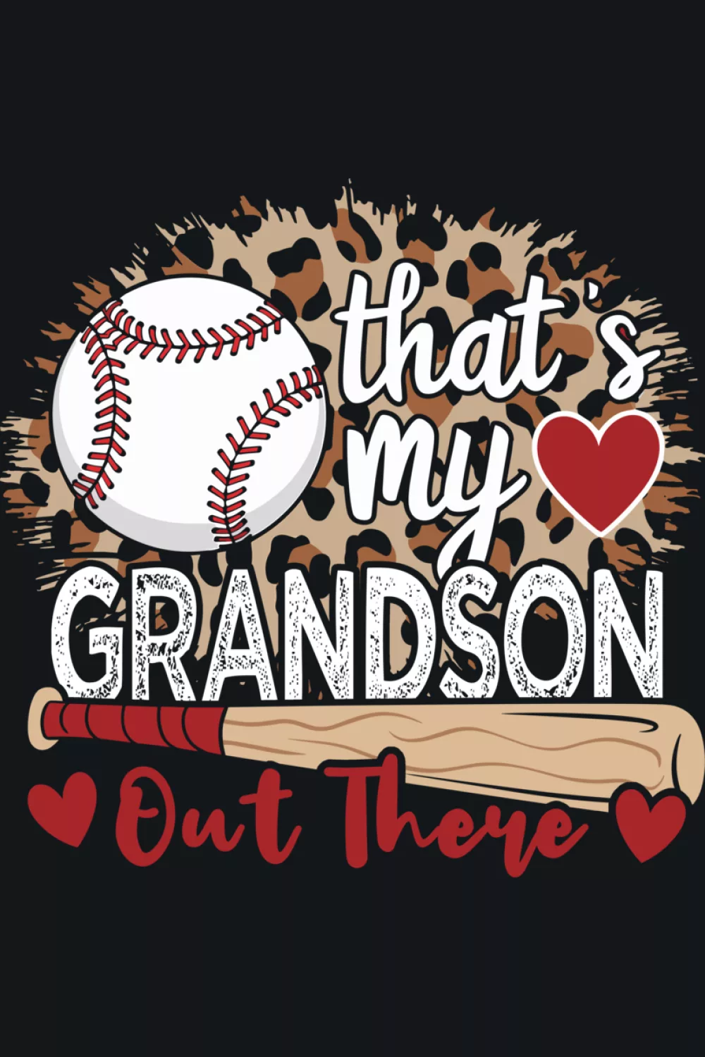 leopard print baseball grandma style