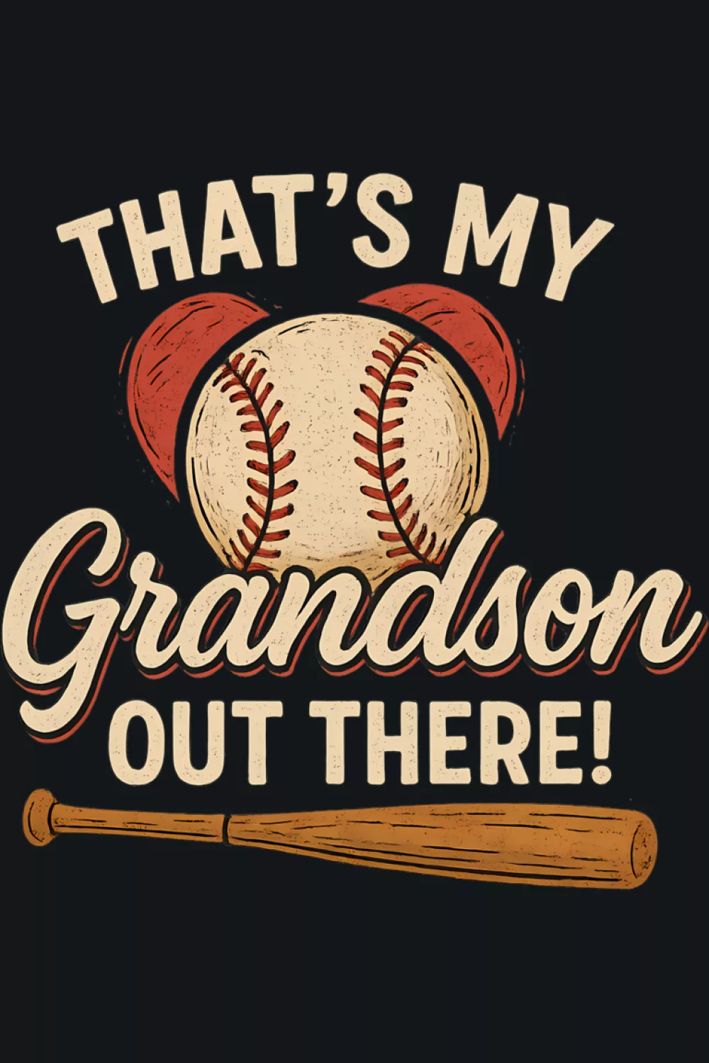 Grandma baseball fan style with emotional meaning