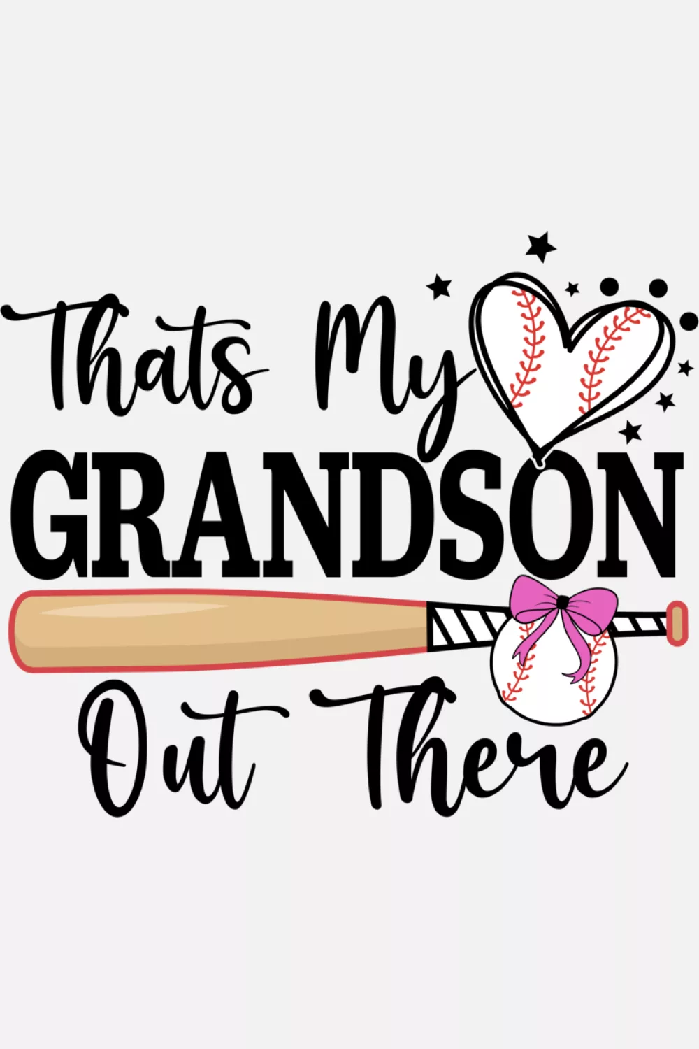cheerful bow baseball grandma outfit