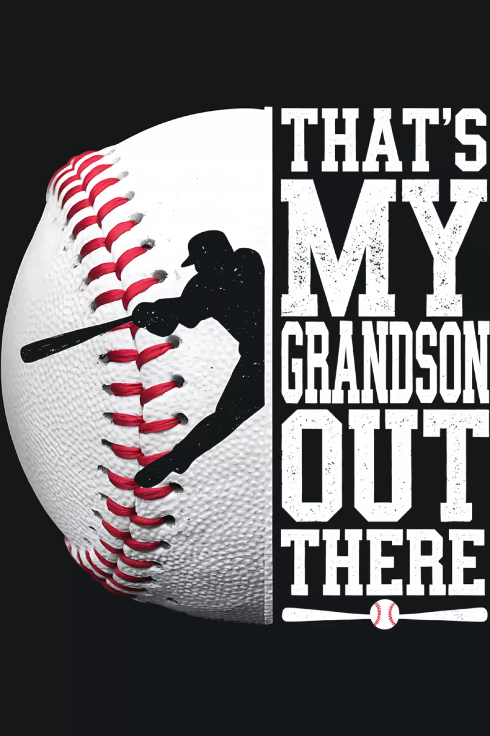 graphic style grandparents baseball fan