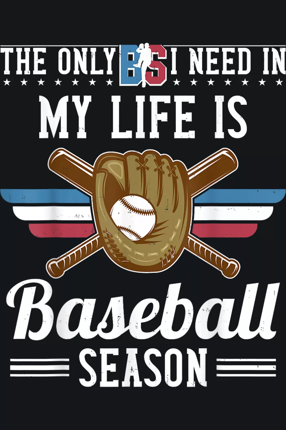 Bold game day phrase shirt for baseball lovers who want a simple statement that reads fast in photos.