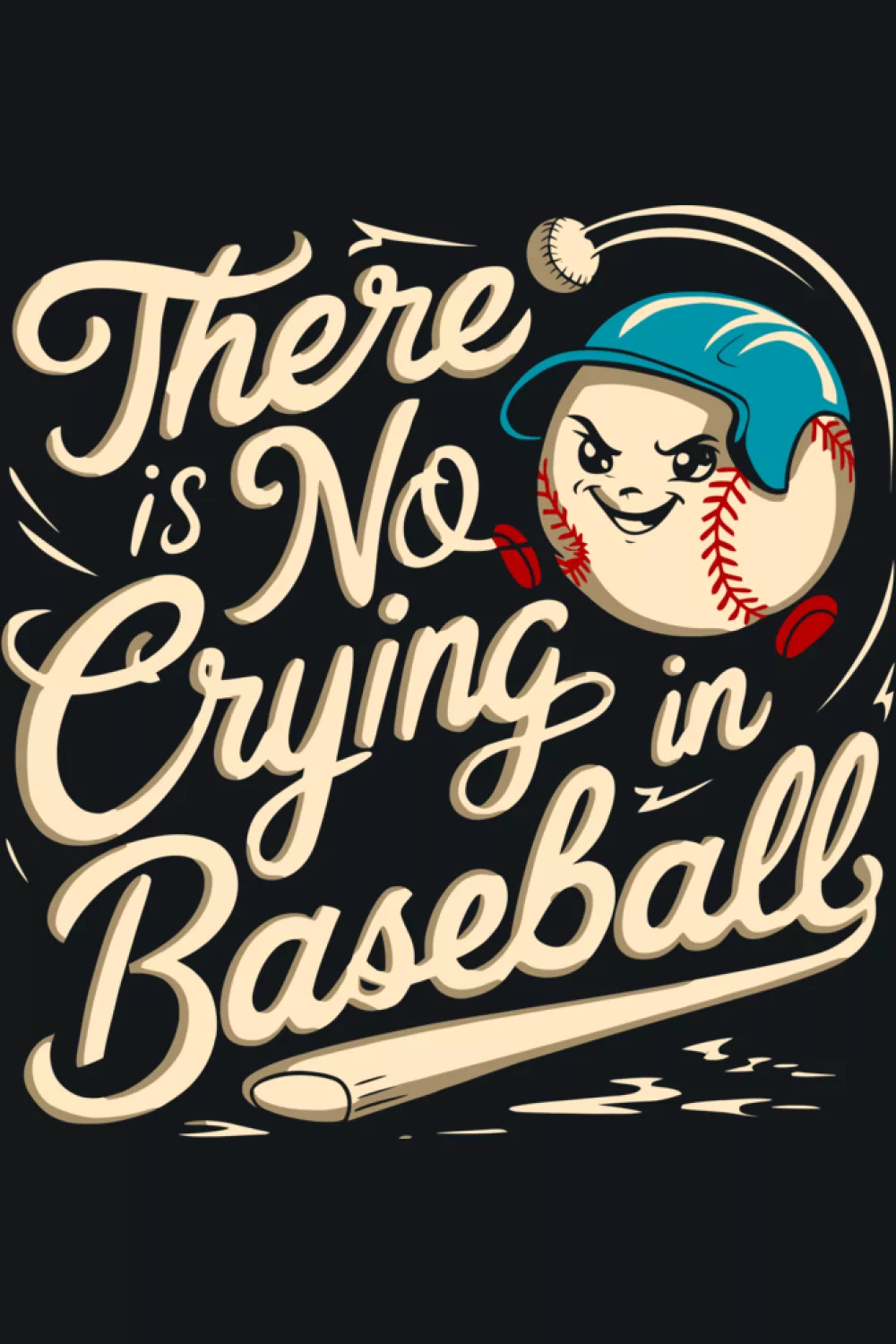 Design aimed at players and coaches with a strong ball and bats motif