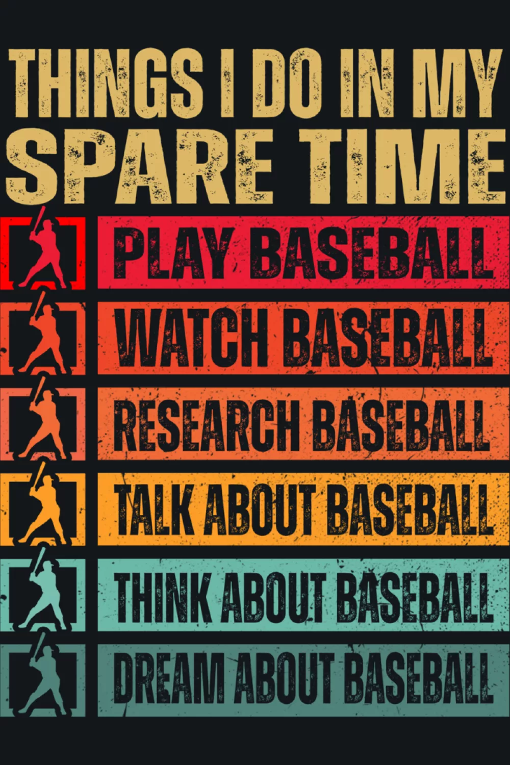 Vintage style baseball checklist with a nostalgic feel and bold list items that read clearly.