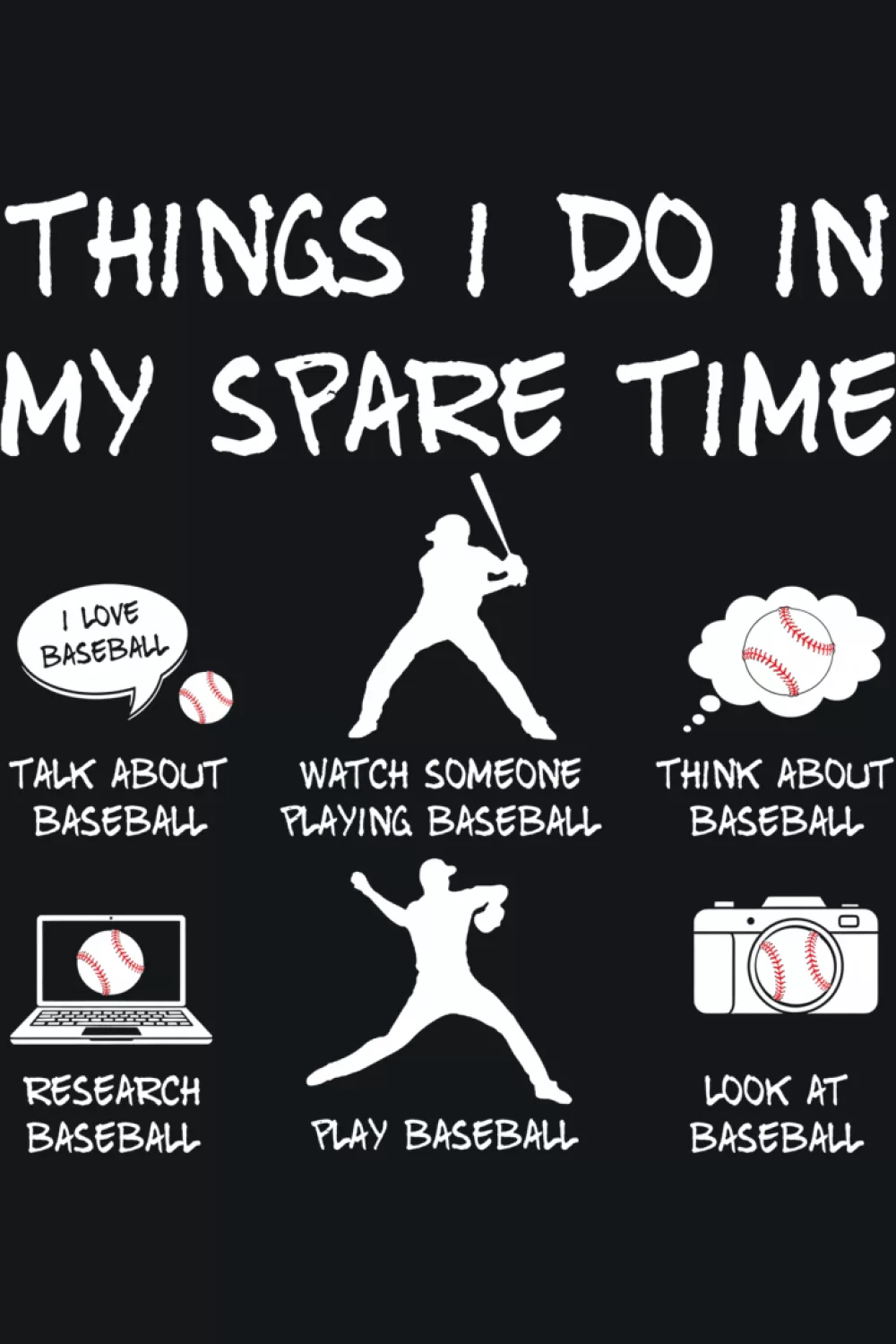 Sporty baseball lover checklist with a bold grid that fits men and boys who live for the game.