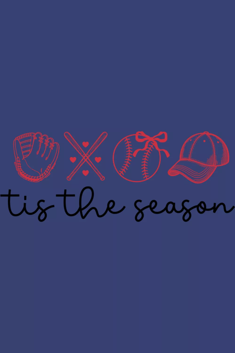 Heart themed baseball love message for couples, best friends, and proud supporters.