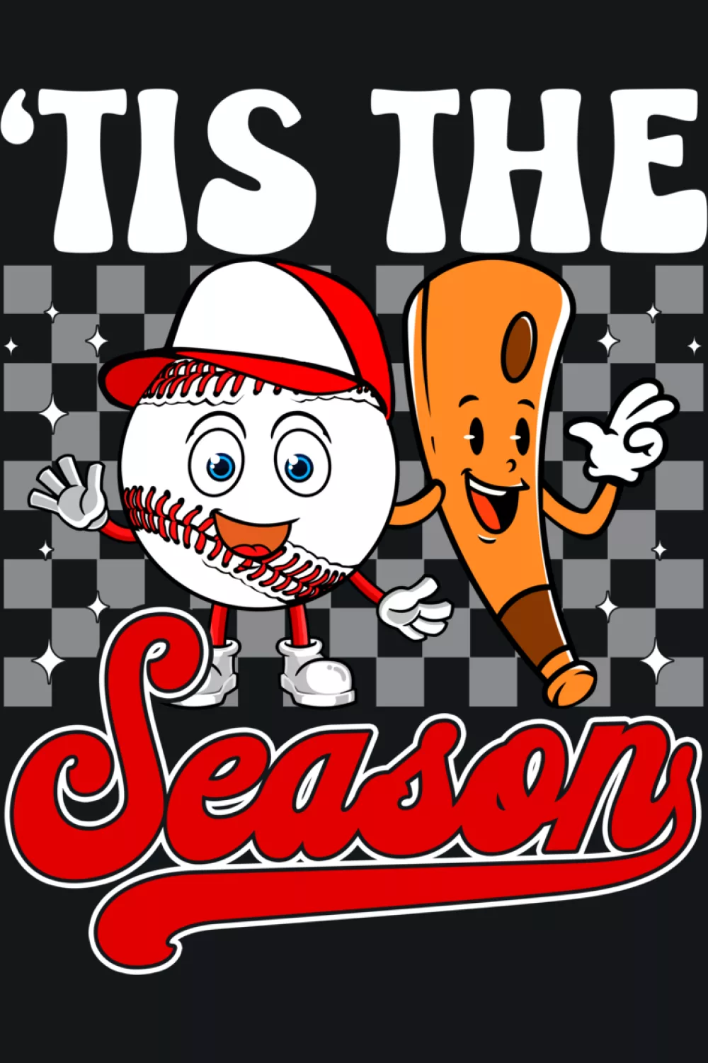 Youth friendly baseball message that feels playful and easy to wear for school spirit and weekend games.