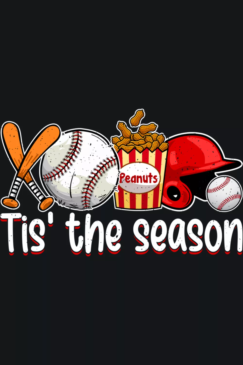 Seasonal softball and baseball themed saying for players who bounce between fields and still want a festive look.