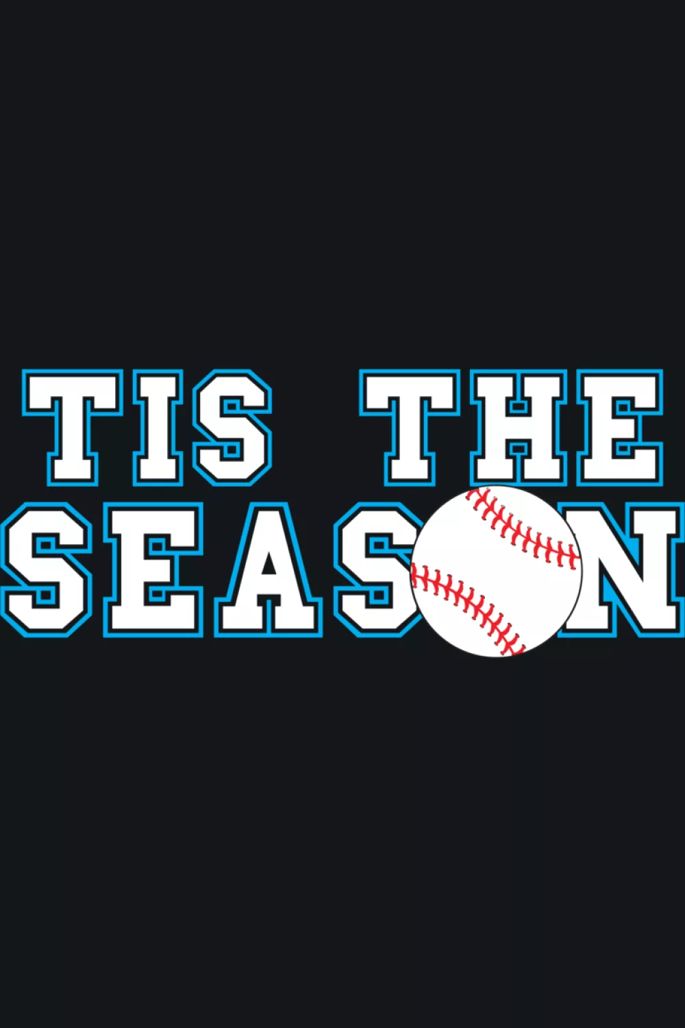 Seasonal softball and baseball themed saying for players who bounce between fields and still want a festive look.