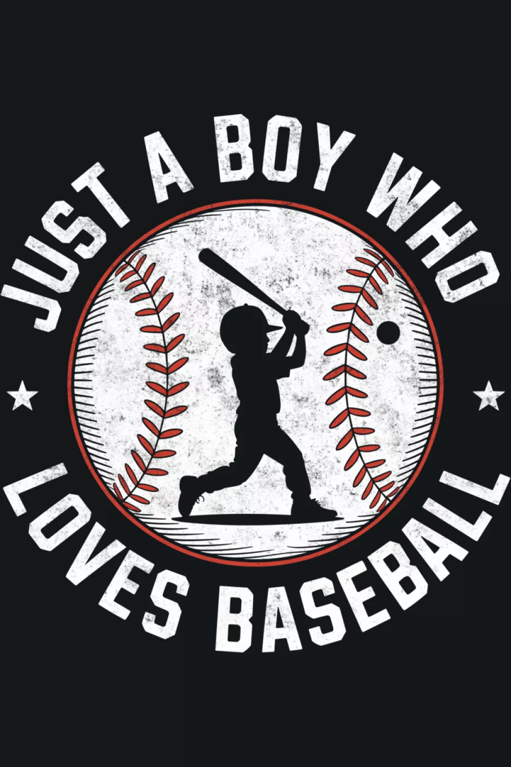 Vintage player illustration paired with a proud baseball message