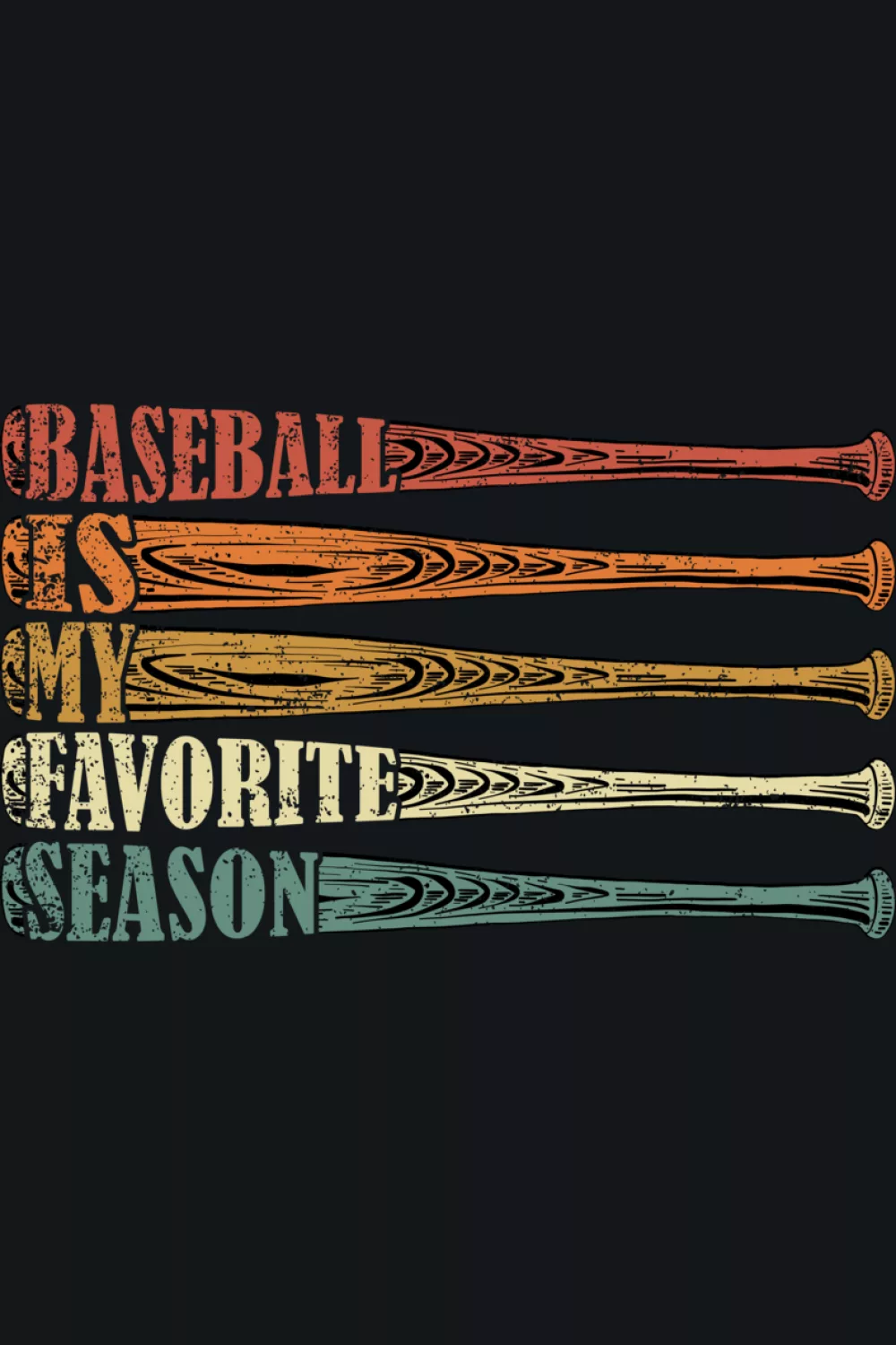 Vintage Baseball Is My Favorite Season design with classic player artwork.