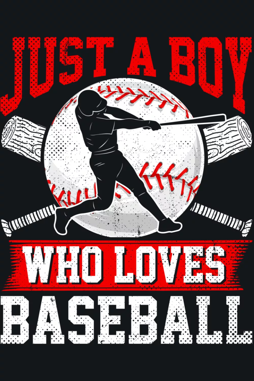 Vintage funny baseball lover badge with worn in styling.
