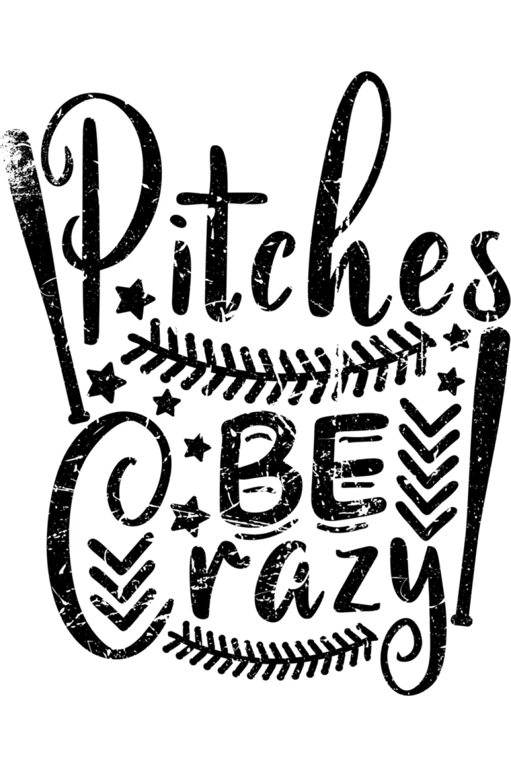 Vintage Pitches Be Crazy baseball sport humor shirt.
