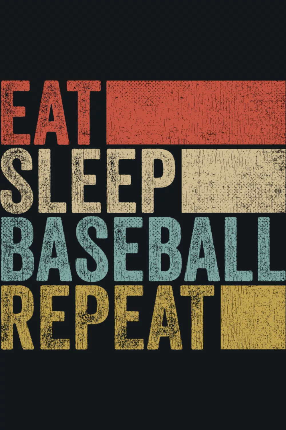 Vintage retro baseball gift Eat Sleep Baseball Repeat