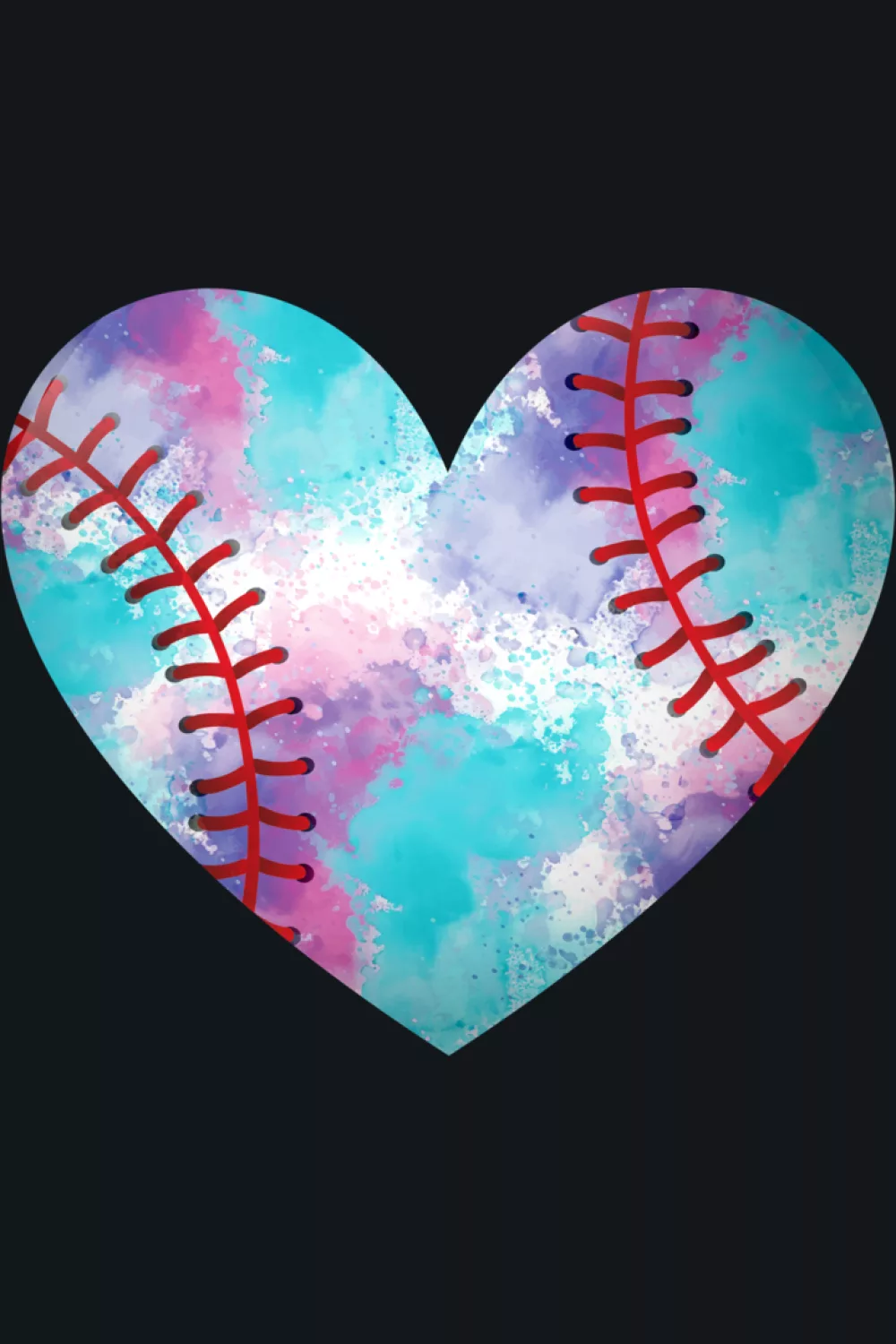 41+ Love Baseball Heart Shirt Design Ideas for Game Day and Valentines Day 47 Watercolor style baseball heart for players and fans who like softer art.