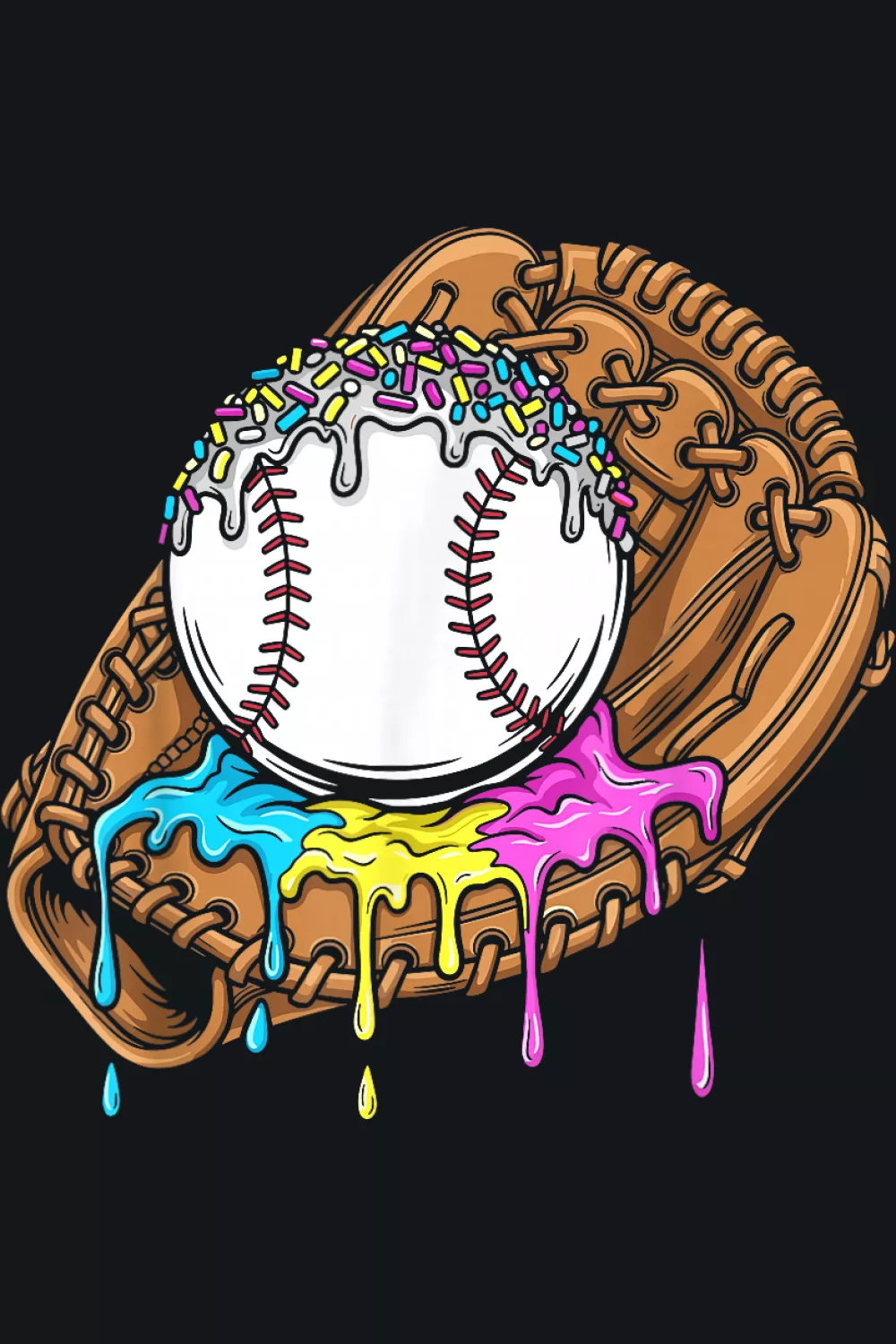 White themed mitt with clean border