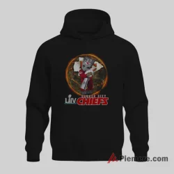 Baby Groot Kansas City Chiefs Championship Celebration Shirt on black hoodie for men graphic tee