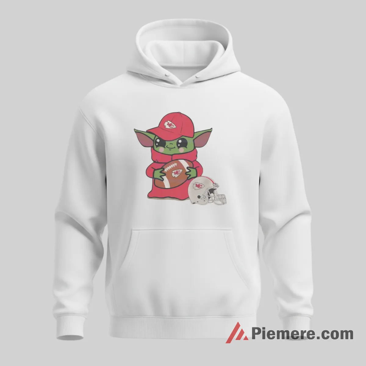 Baby Yoda Kansas City Chiefs Helmet Focus Shirt on white hoodie for men graphic tee
