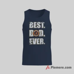Baltimore Orioles Best Dad Ever Baseball Fan Shirt on navy tank top for men graphic tee