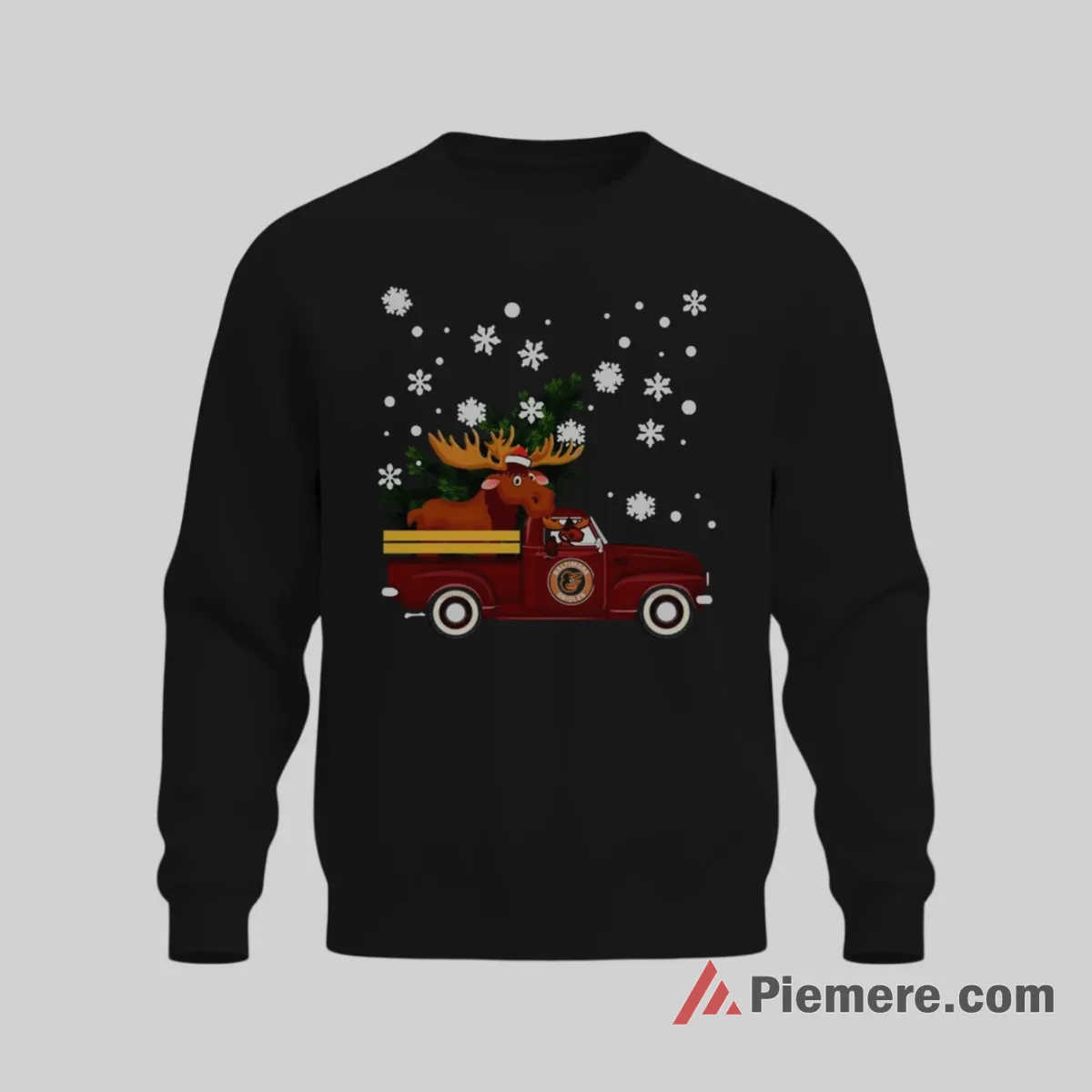 Baltimore Orioles Christmas Reindeer Truck Holiday Shirt on graphic shirt for men graphic tee