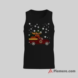 Baltimore Orioles Christmas Reindeer Truck Holiday Shirt on black tank top for men graphic tee