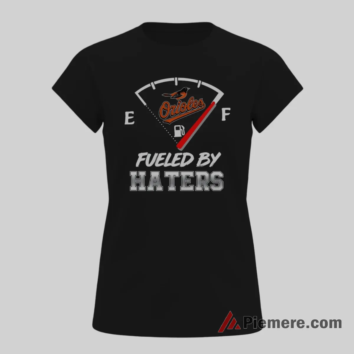 Baltimore Orioles Fueled By Haters Baseball Fan Shirt on black short sleeve shirt for women graphic tee