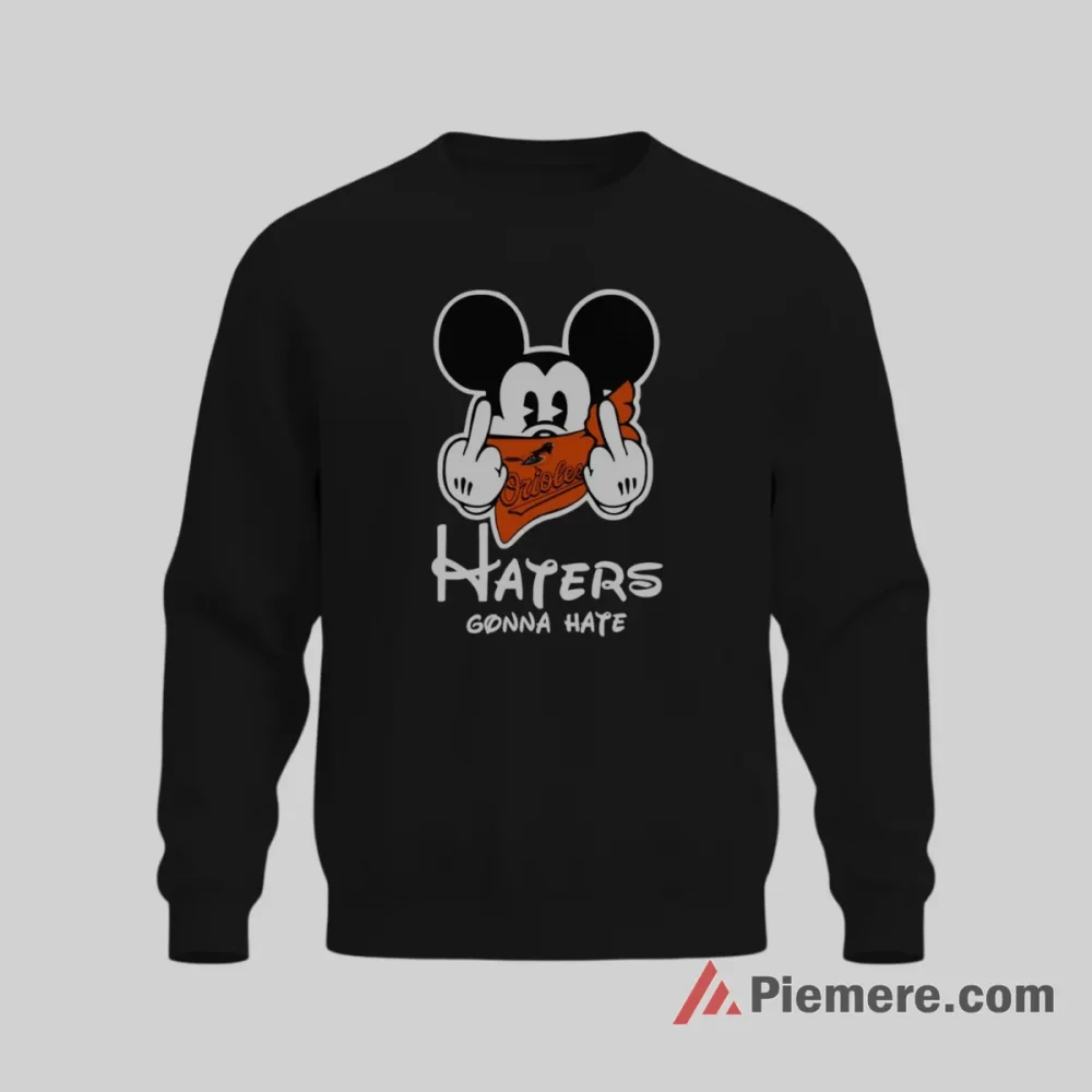 Baltimore Orioles Haters Gonna Hate Mickey Mouse Baseball Shirt on graphic shirt for men graphic tee