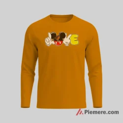 Baltimore Orioles Love Hand Mickey Mouse Baseball Shirt on orange long sleeve shirt for men graphic tee