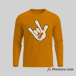 Baltimore Orioles Rock Hand Mickey Mouse Baseball Shirt on orange long sleeve shirt for men graphic tee