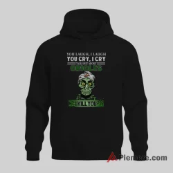 Baltimore Orioles Skeleton Comic Warning Fan Shirt on black hoodie for men graphic tee