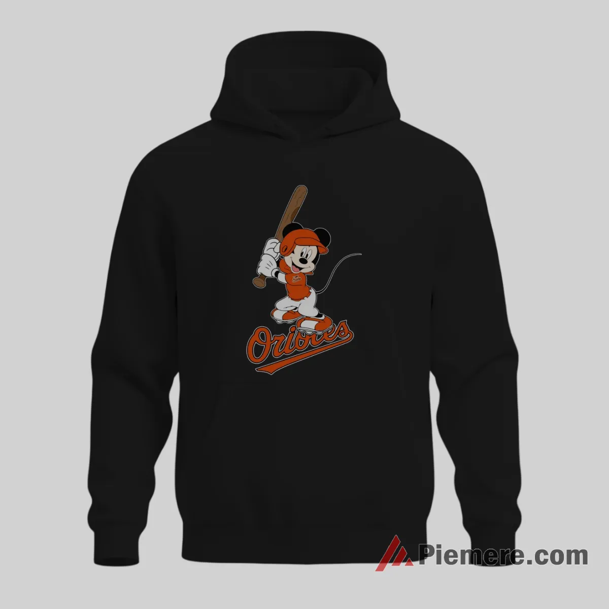 Baltimore Orioles Smiling Mickey Mouse Fan Shirt on black hoodie for men graphic tee