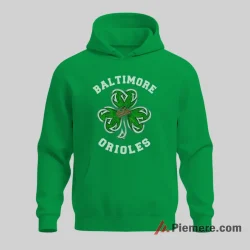 Baltimore Orioles St Patricks Day Clover Baseball Shirt on irish green hoodie for men graphic tee