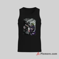 Batman Vs Joker Baltimore Orioles Comic Battle Shirt on black tank top for men graphic tee