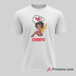 Betty Boop Kansas City Chiefs Angel Wing Fan Shirt on white short sleeve shirt for men graphic tee