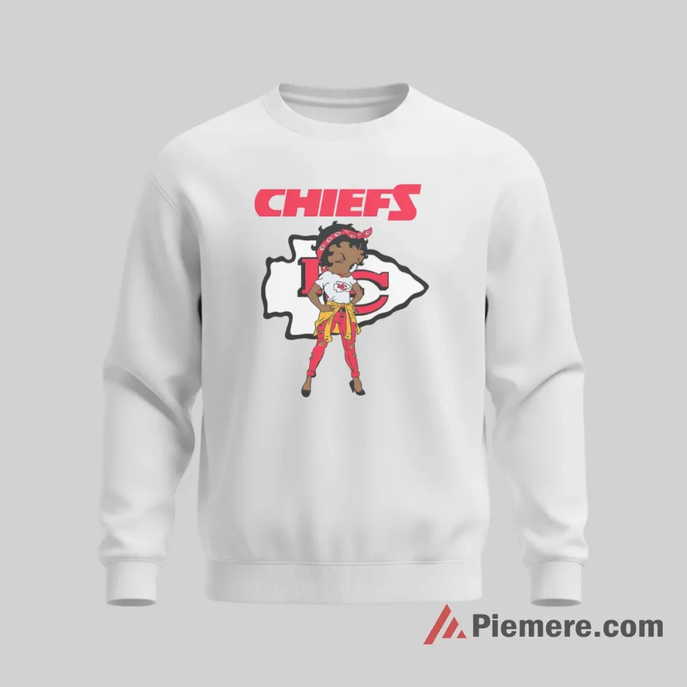 Betty Boop Kansas City Chiefs Bold Logo Style Shirt on graphic shirt for men graphic tee