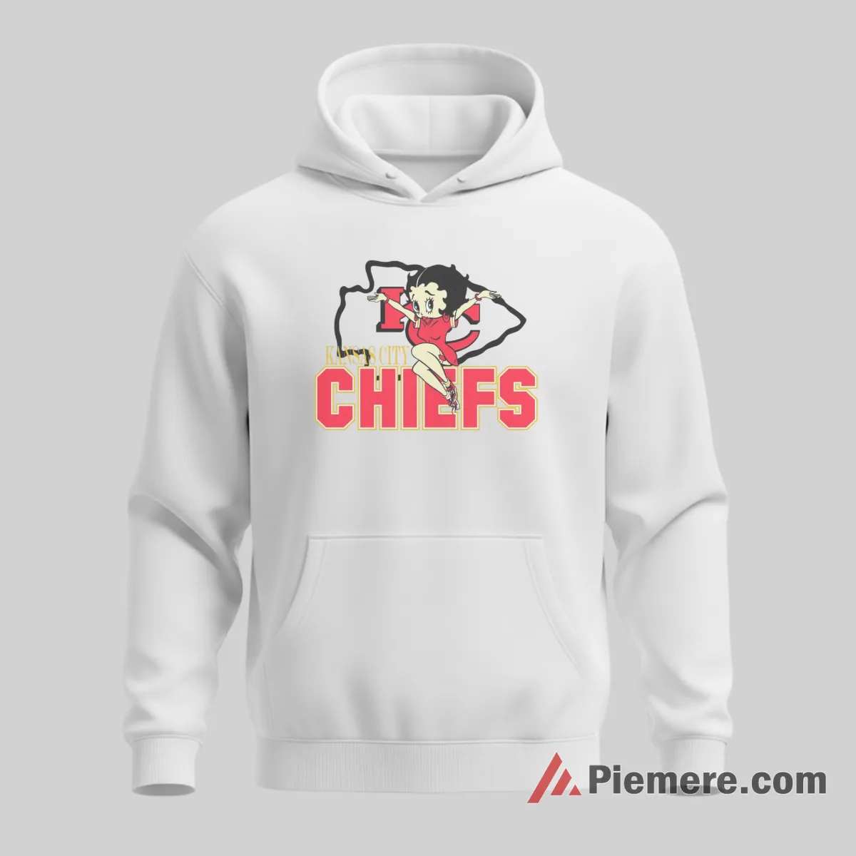 Betty Boop Kansas City Chiefs Classic Jump Fan Shirt on white hoodie for men graphic tee
