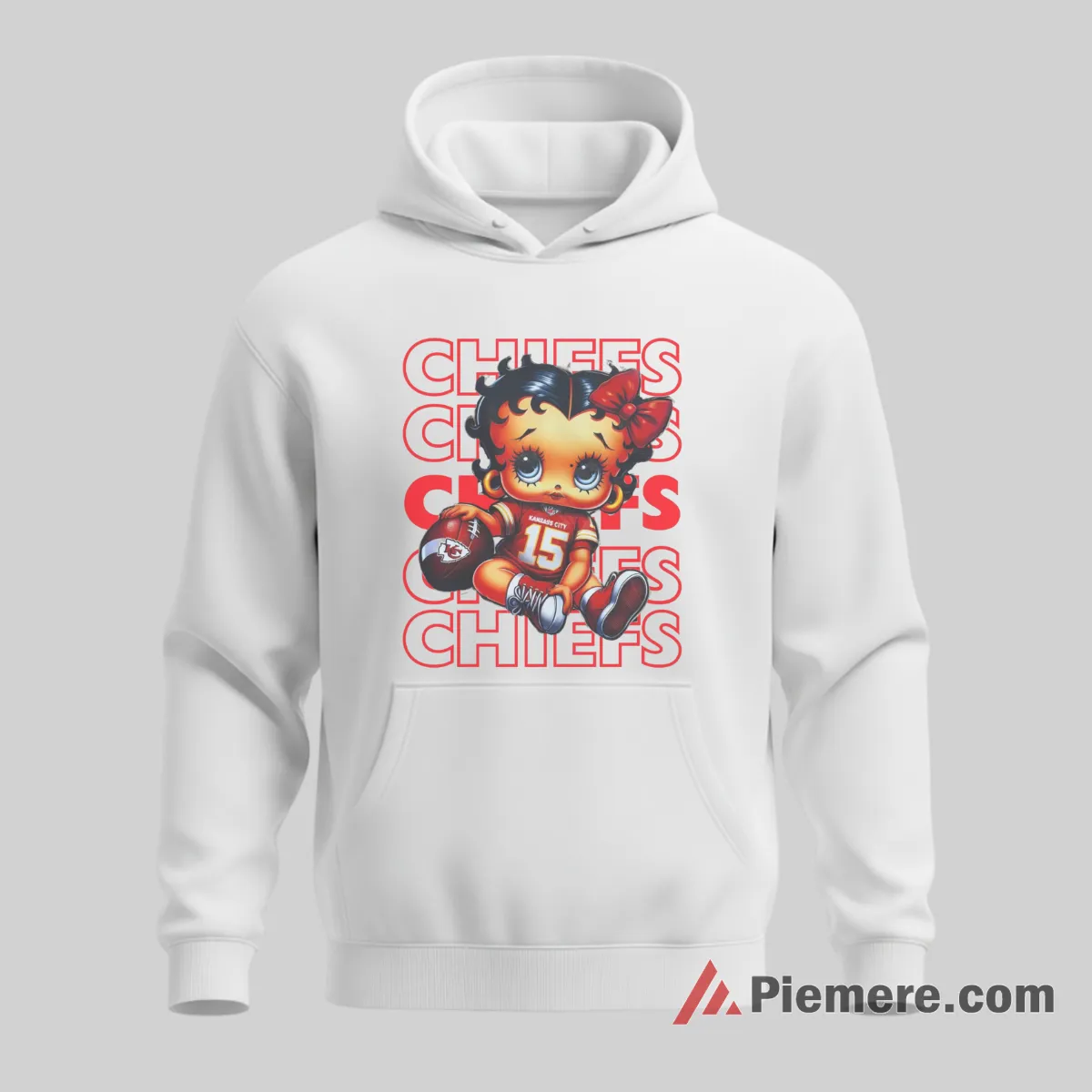 Betty Boop Kansas City Chiefs Cute Football Icon Shirt on white hoodie for men graphic tee