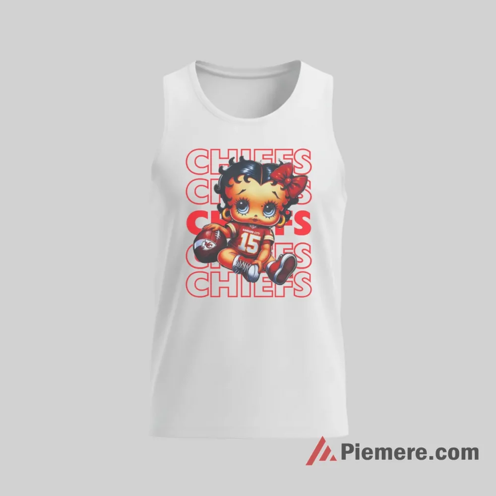 Betty Boop Kansas City Chiefs Cute Football Icon Shirt on white tank top for men graphic tee