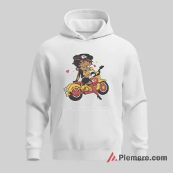 Betty Boop Kansas City Chiefs Motorcycle Chic Shirt on white hoodie for men graphic tee