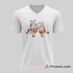 Bluey San Francisco 49ers Kids Game Day Shirt on white v-neck shirt for men graphic tee