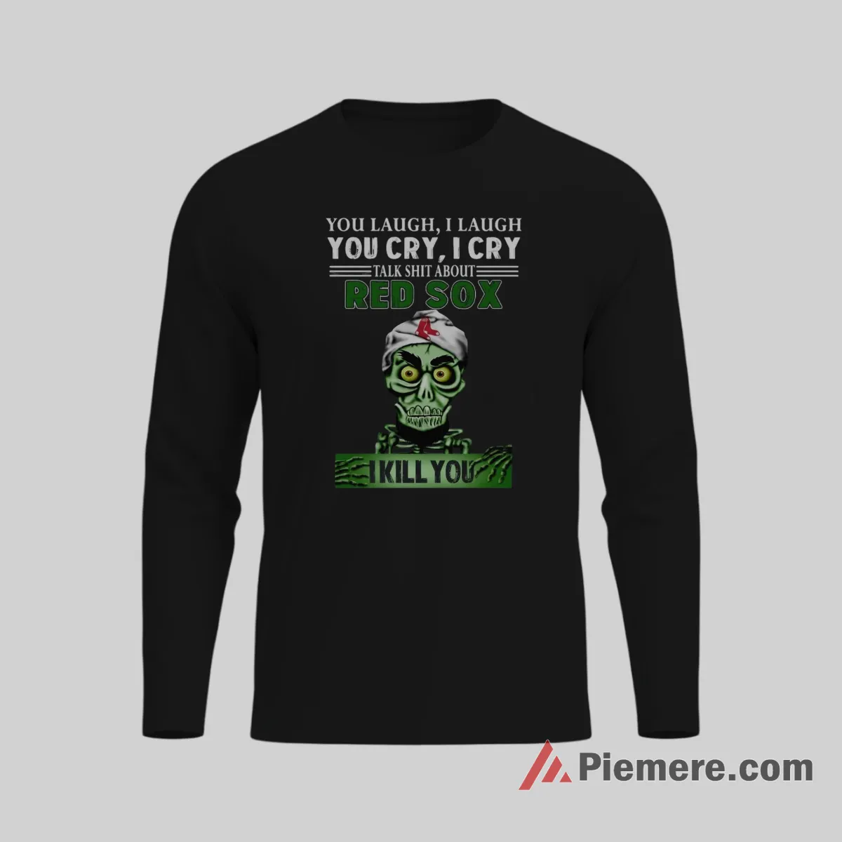 Boston Red Sox Achmed The Dead Terrorist Fan Shirt on black long sleeve shirt for men graphic tee