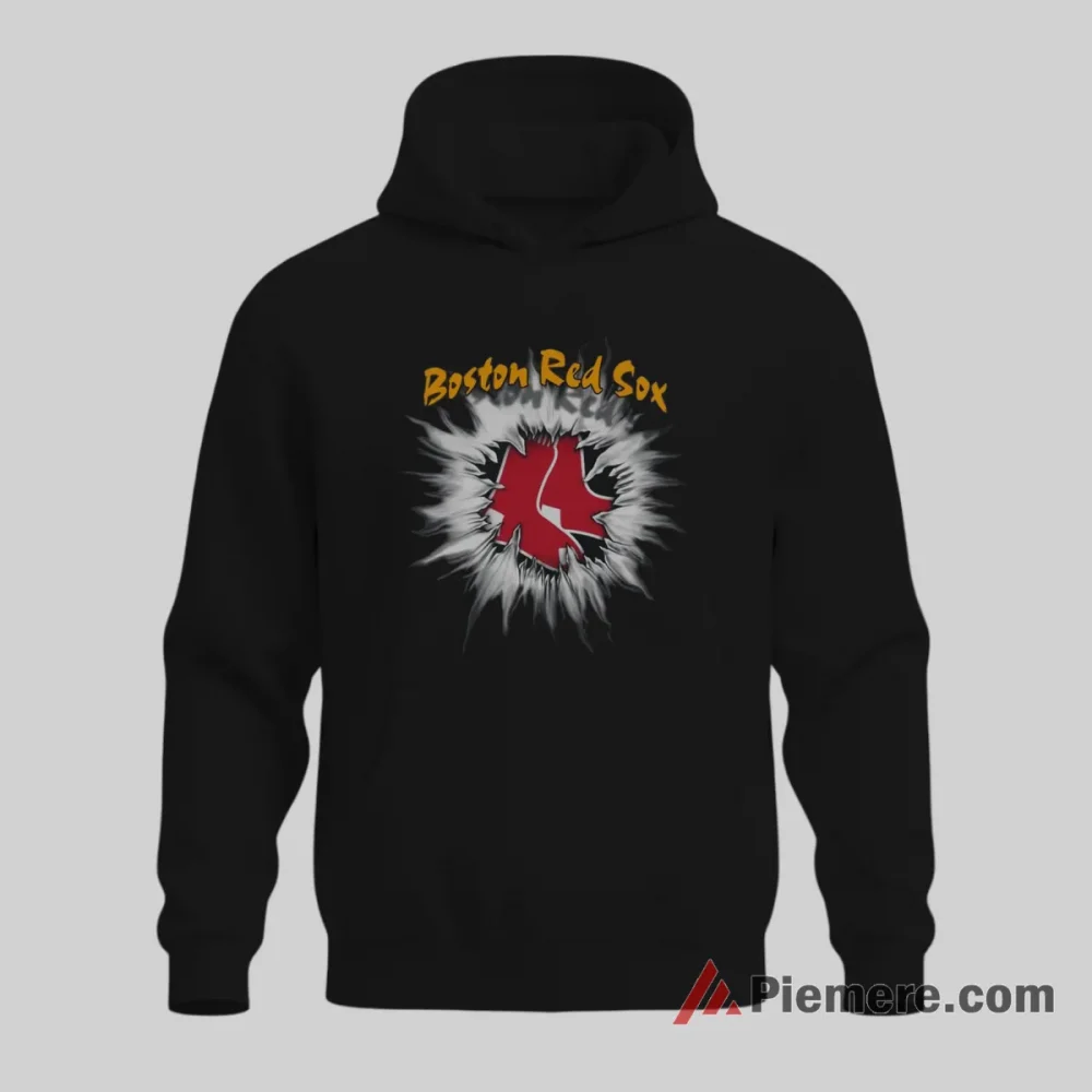 Boston Red Sox Adoring Fan Rip Baseball Shirt on black hoodie for men graphic tee