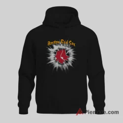 Boston Red Sox Adoring Fan Rip Baseball Shirt on black hoodie for men graphic tee