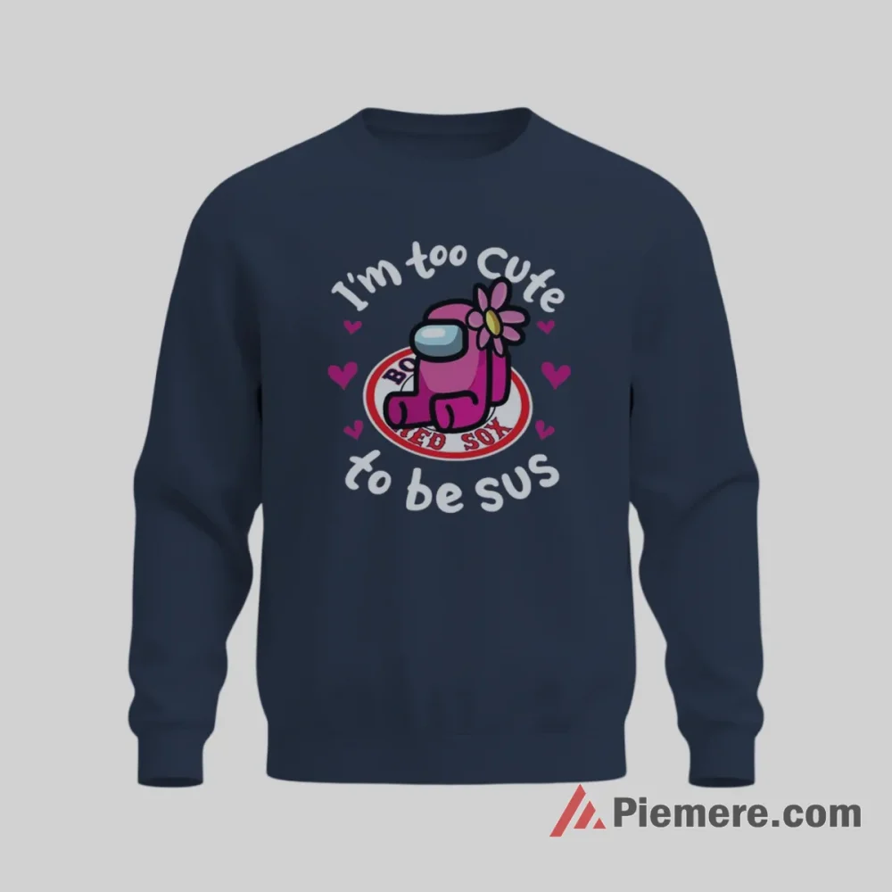 Boston Red Sox Among Us Too Cute To Be Sus Baseball Shirt on graphic shirt for men graphic tee
