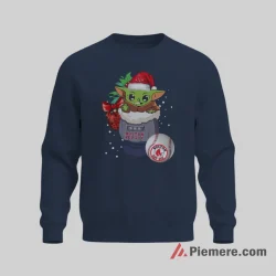 Boston Red Sox Christmas Baby Yoda Baseball Shirt on graphic shirt for men graphic tee