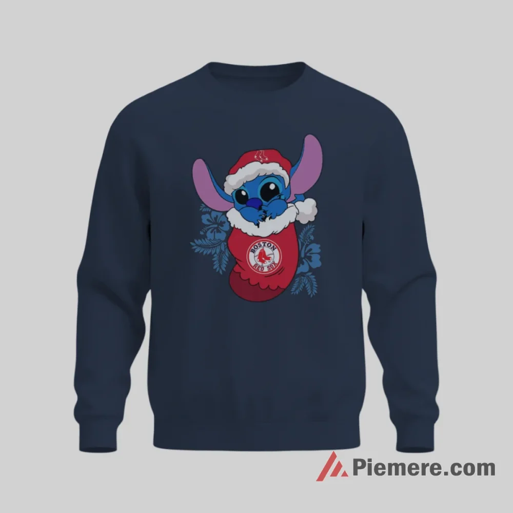 Boston Red Sox Christmas Stitch In The Sock Shirt on graphic shirt for men graphic tee