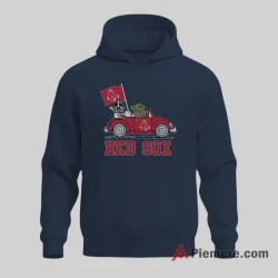 Boston Red Sox Darth Vader And Baby Yoda Driving Baseball Shirt on navy hoodie for men graphic tee