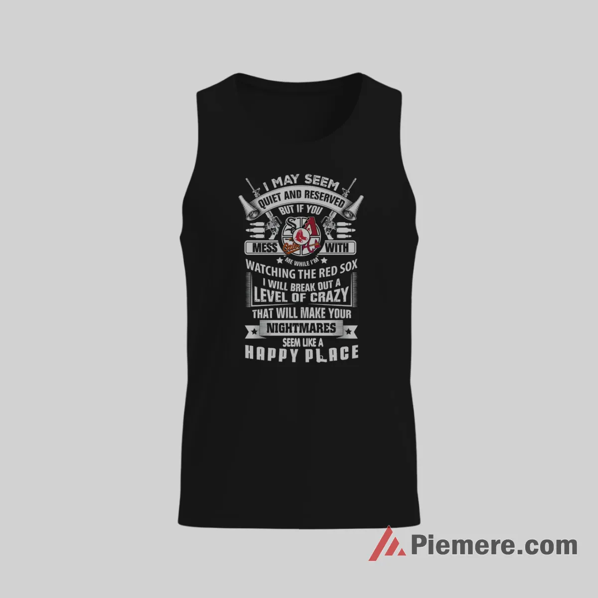 Boston Red Sox Dont Mess With Me While Watching Baseball Shirt on black tank top for men graphic tee