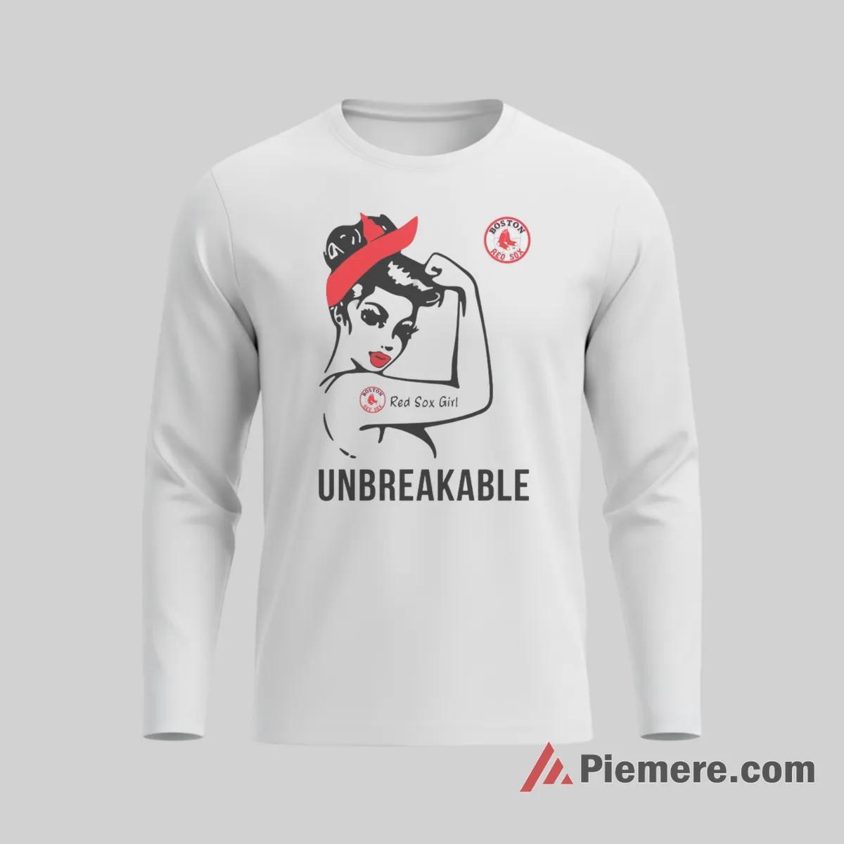 Boston Red Sox Girl Unbreakable Baseball Shirt on white long sleeve shirt for men graphic tee