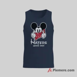 Boston Red Sox Haters Gonna Hate Mickey Mouse Shirt on navy tank top for men graphic tee